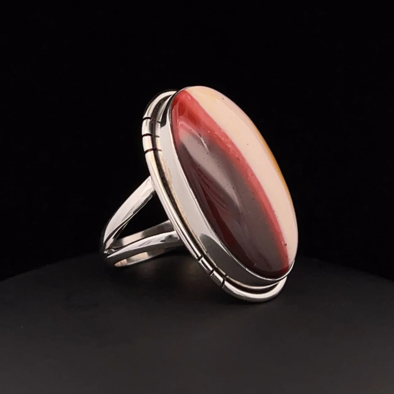 Sterling Silver Mookaite Ring Size 9 - Image 2