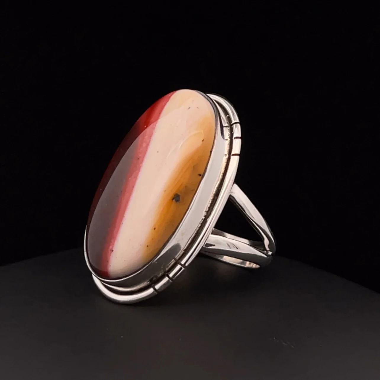 Sterling Silver Mookaite Ring Size 9 - Image 3