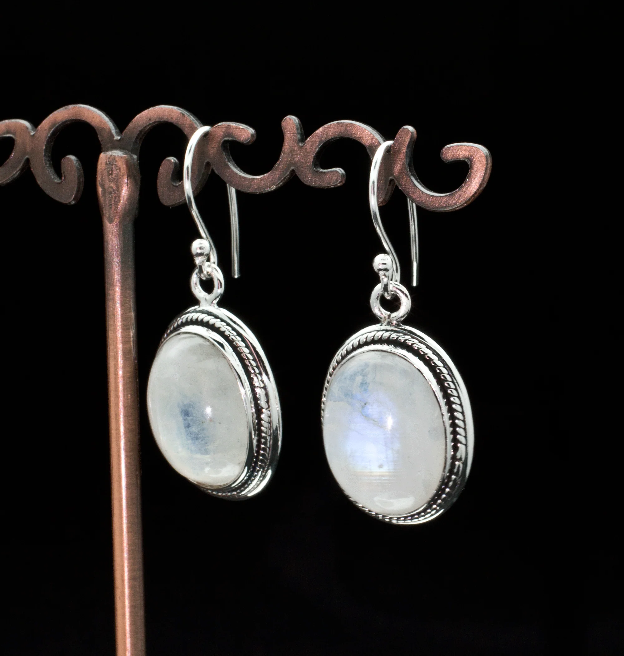 Sterling Silver Moonstone Earrings - Image 2