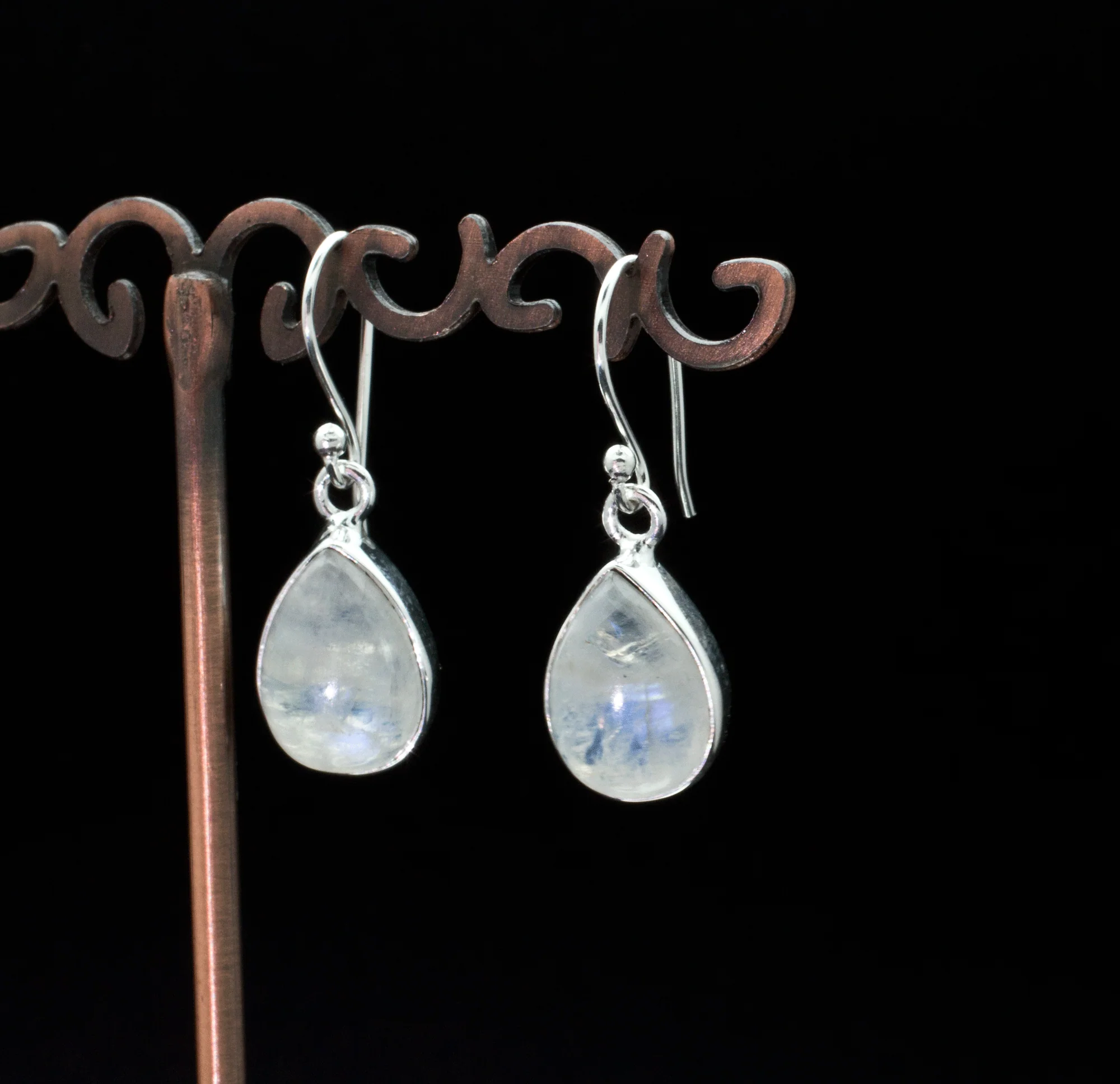 Sterling Silver Moonstone Earrings - Image 2