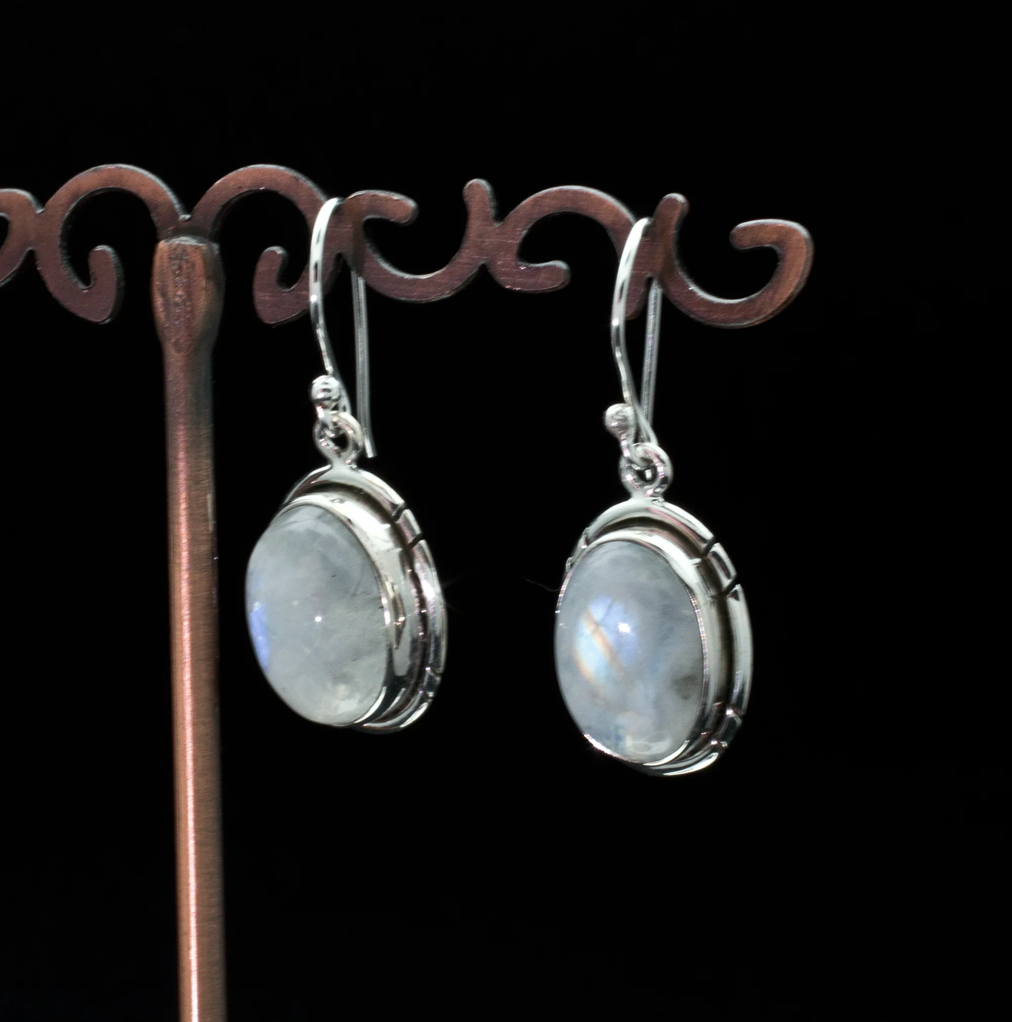Sterling Silver Moonstone Earrings - Image 2