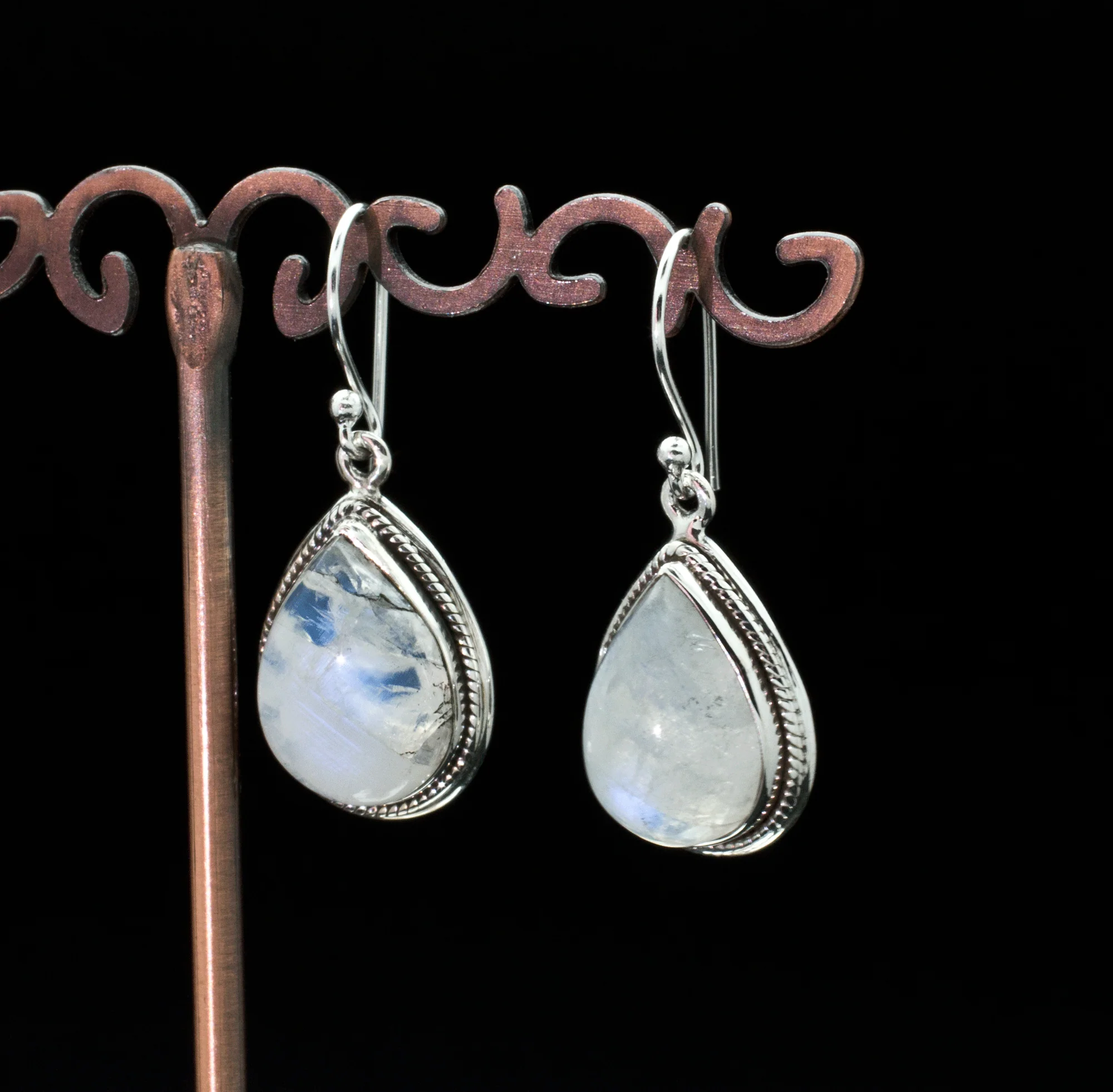 Sterling Silver Moonstone Earrings - Image 2