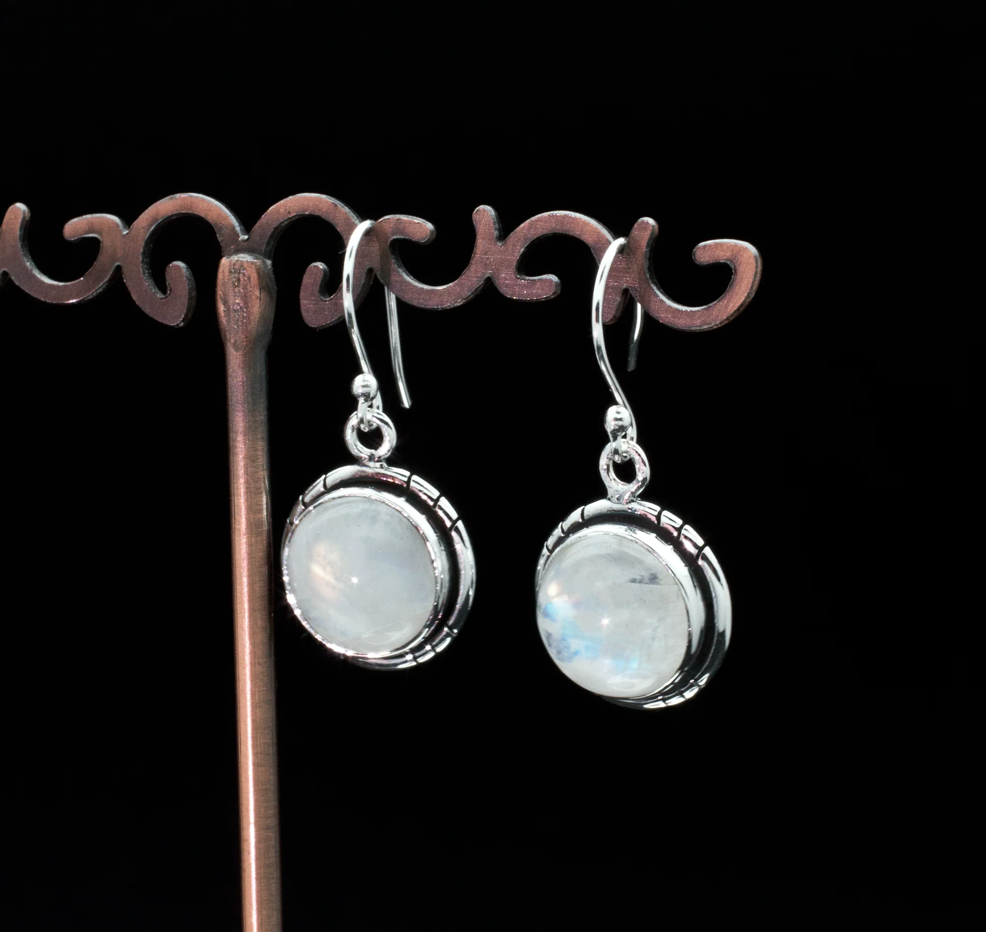 Sterling Silver Moonstone Earrings - Image 2