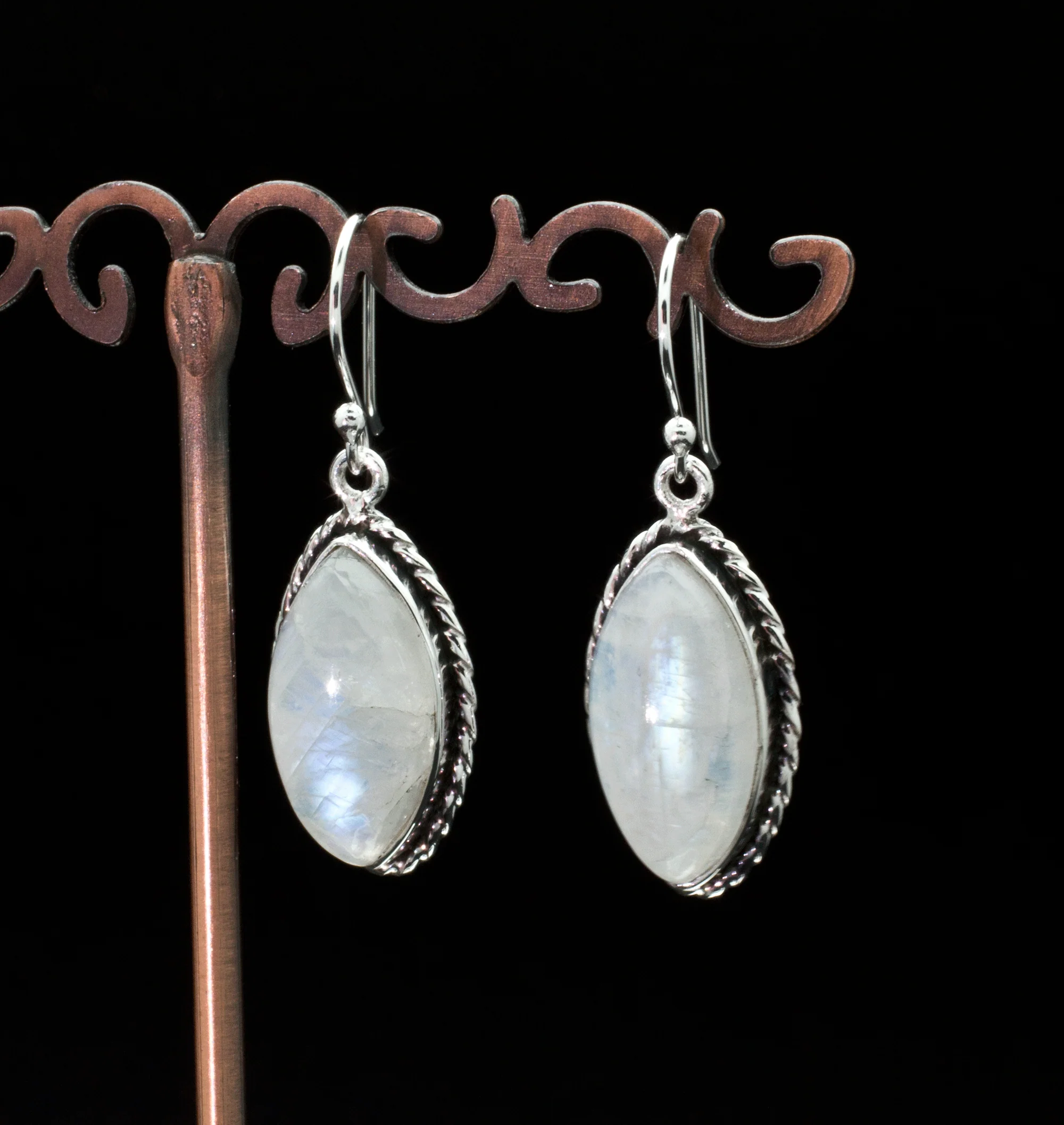 Sterling Silver Moonstone Earrings - Image 2