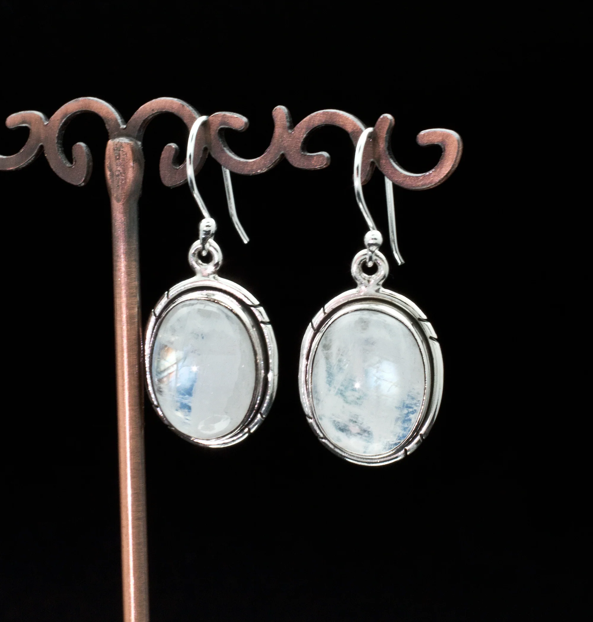 Sterling Silver Moonstone Earrings - Image 2