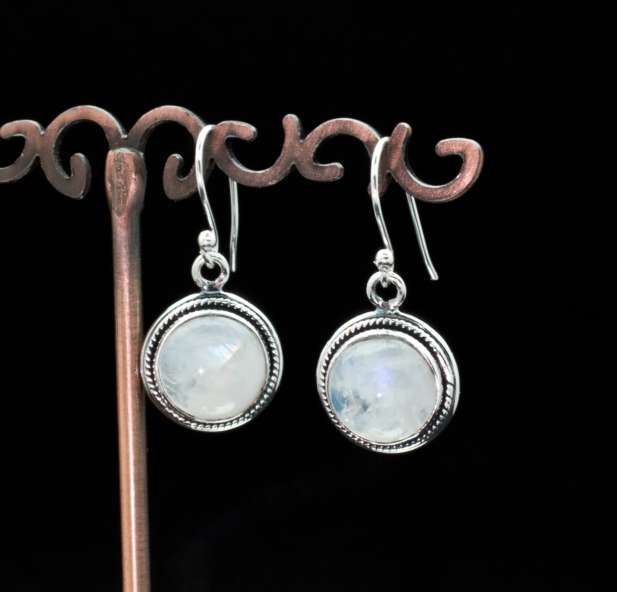 Sterling Silver Moonstone Earrings - Image 2