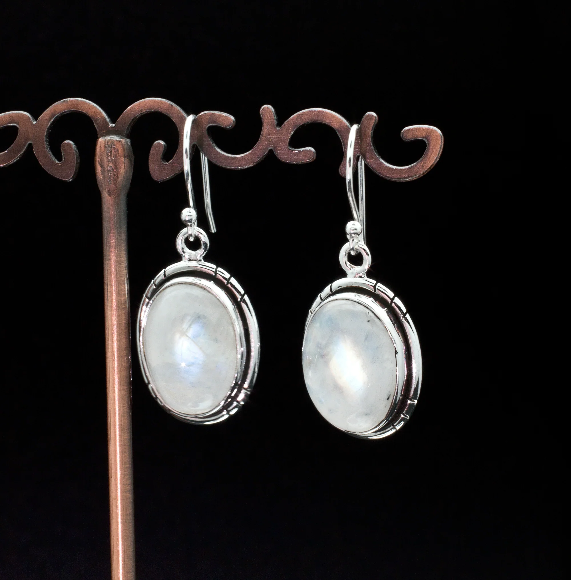 Sterling Silver Moonstone Earrings - Image 2
