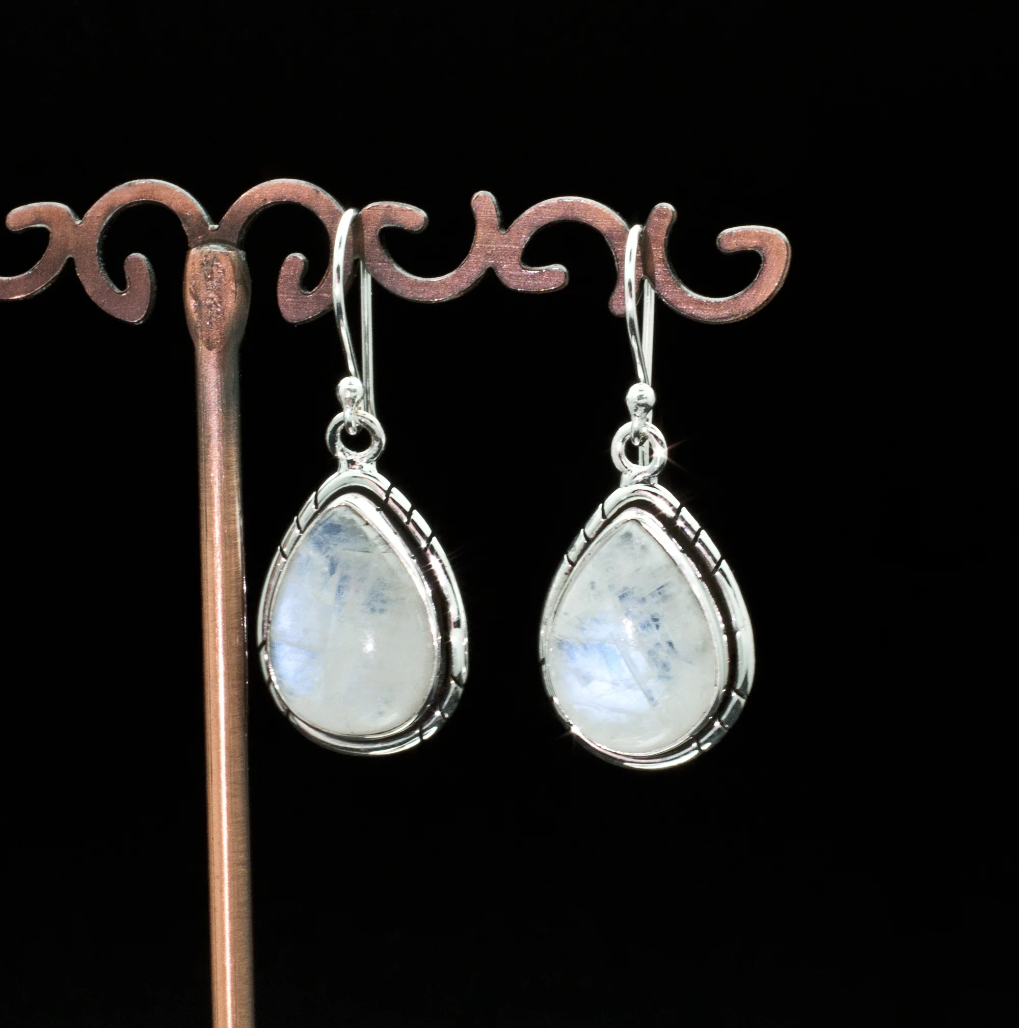 Sterling Silver Moonstone Earrings - Image 2
