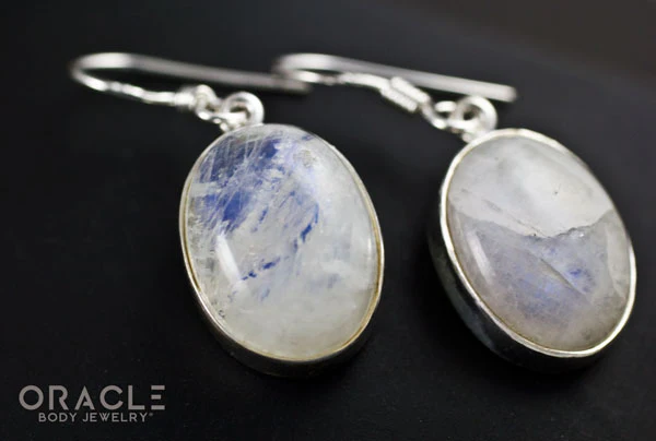 Sterling Silver Moonstone Earrings - Image 2