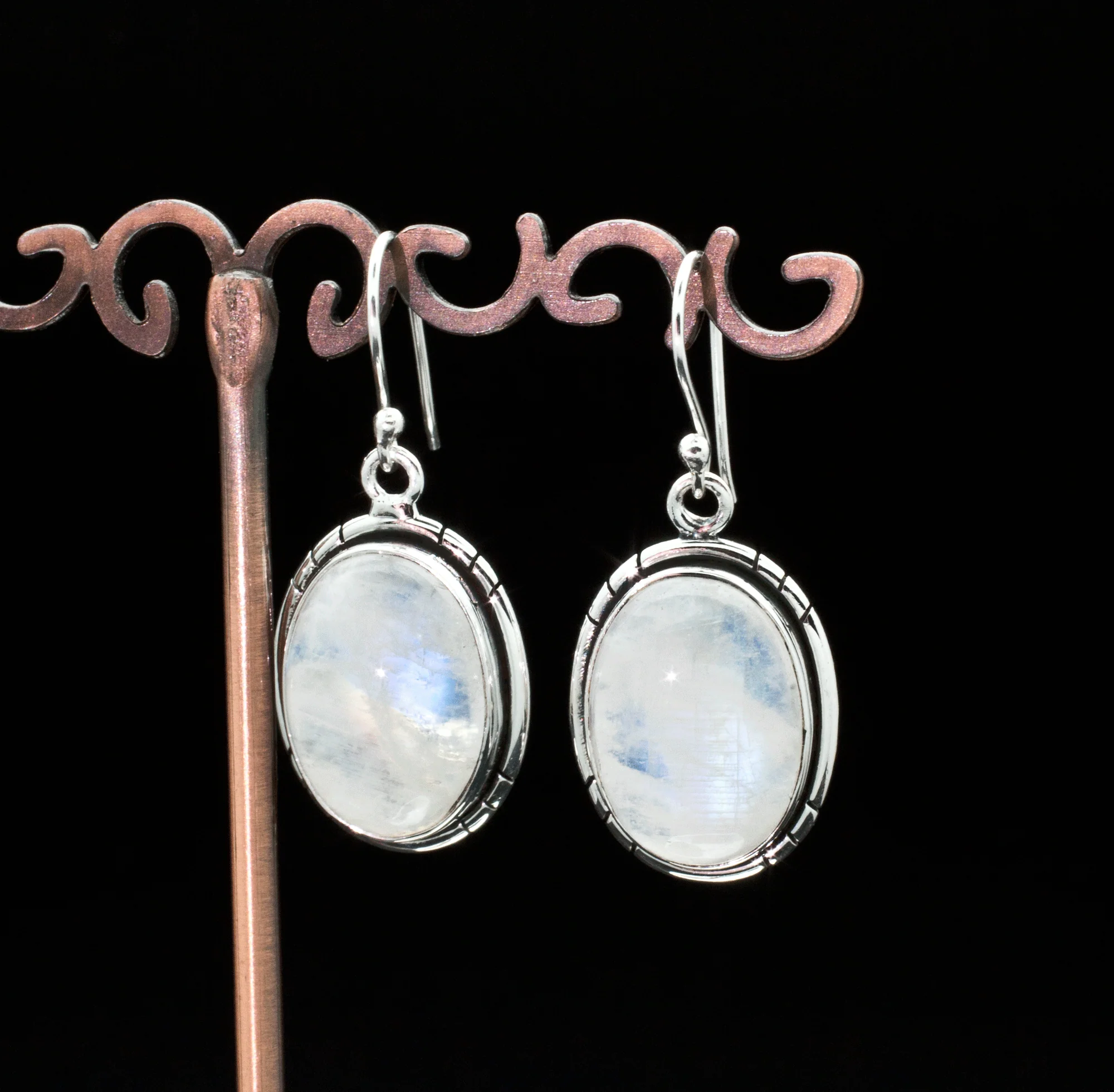 Sterling Silver Moonstone Earrings - Image 2