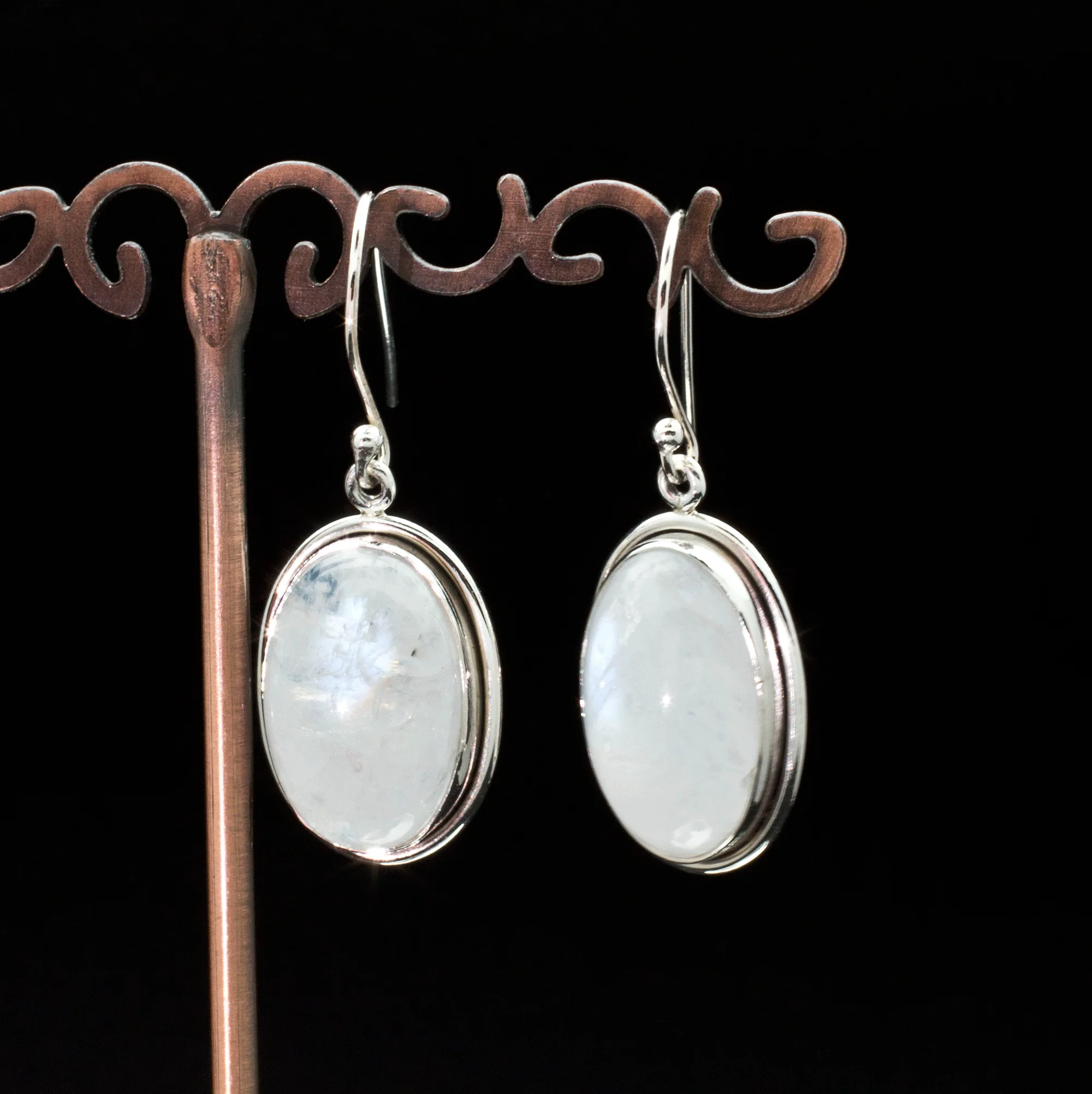 Sterling Silver Moonstone Earrings - Image 2