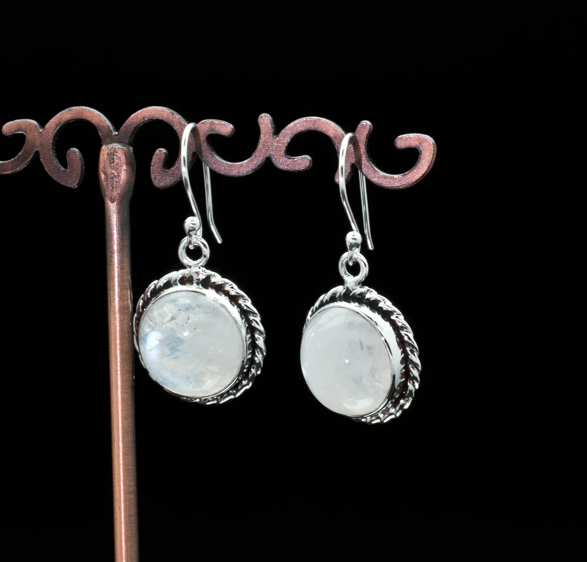 Sterling Silver Moonstone Earrings - Image 2