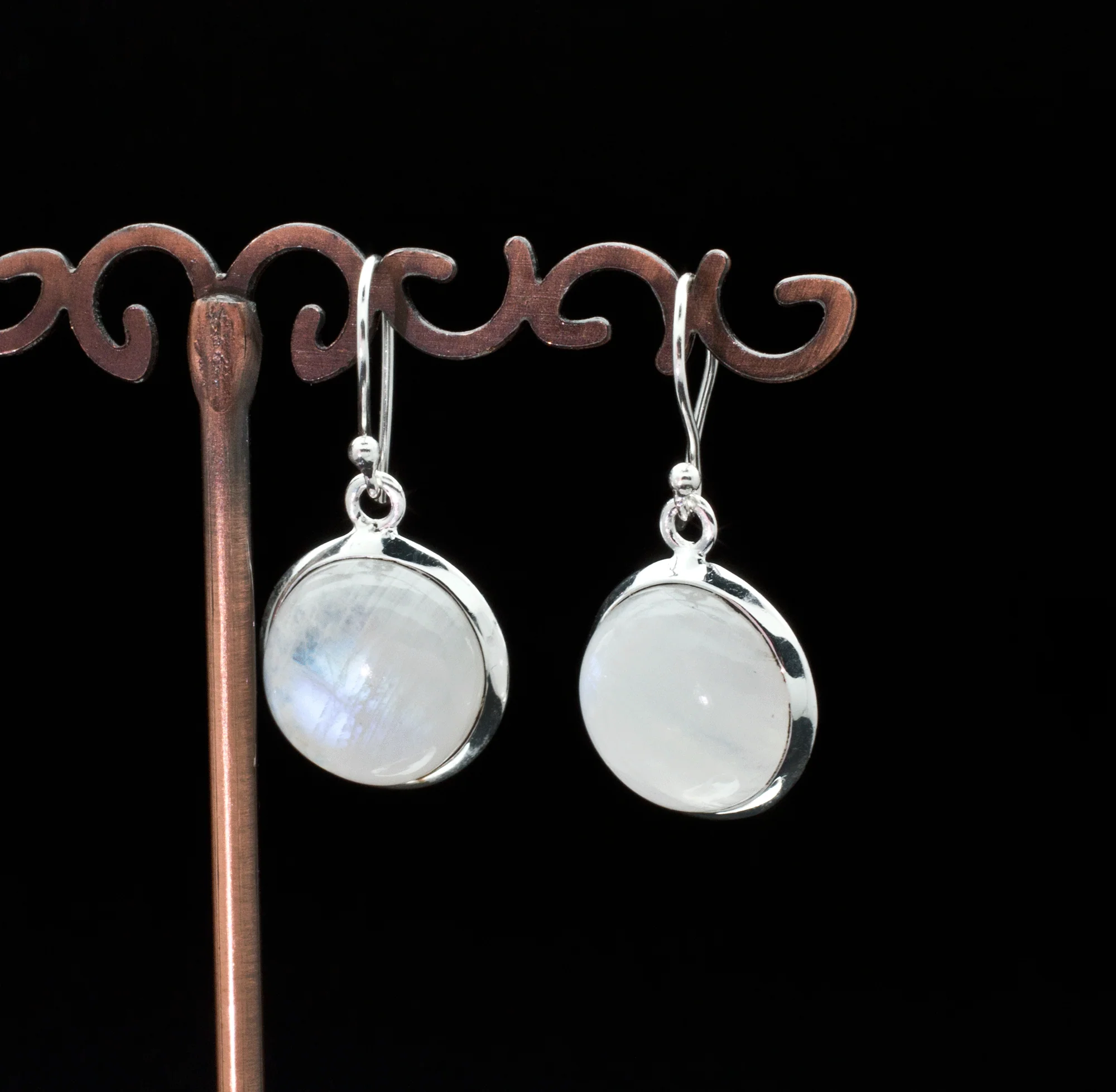 Sterling Silver Moonstone Earrings - Image 2