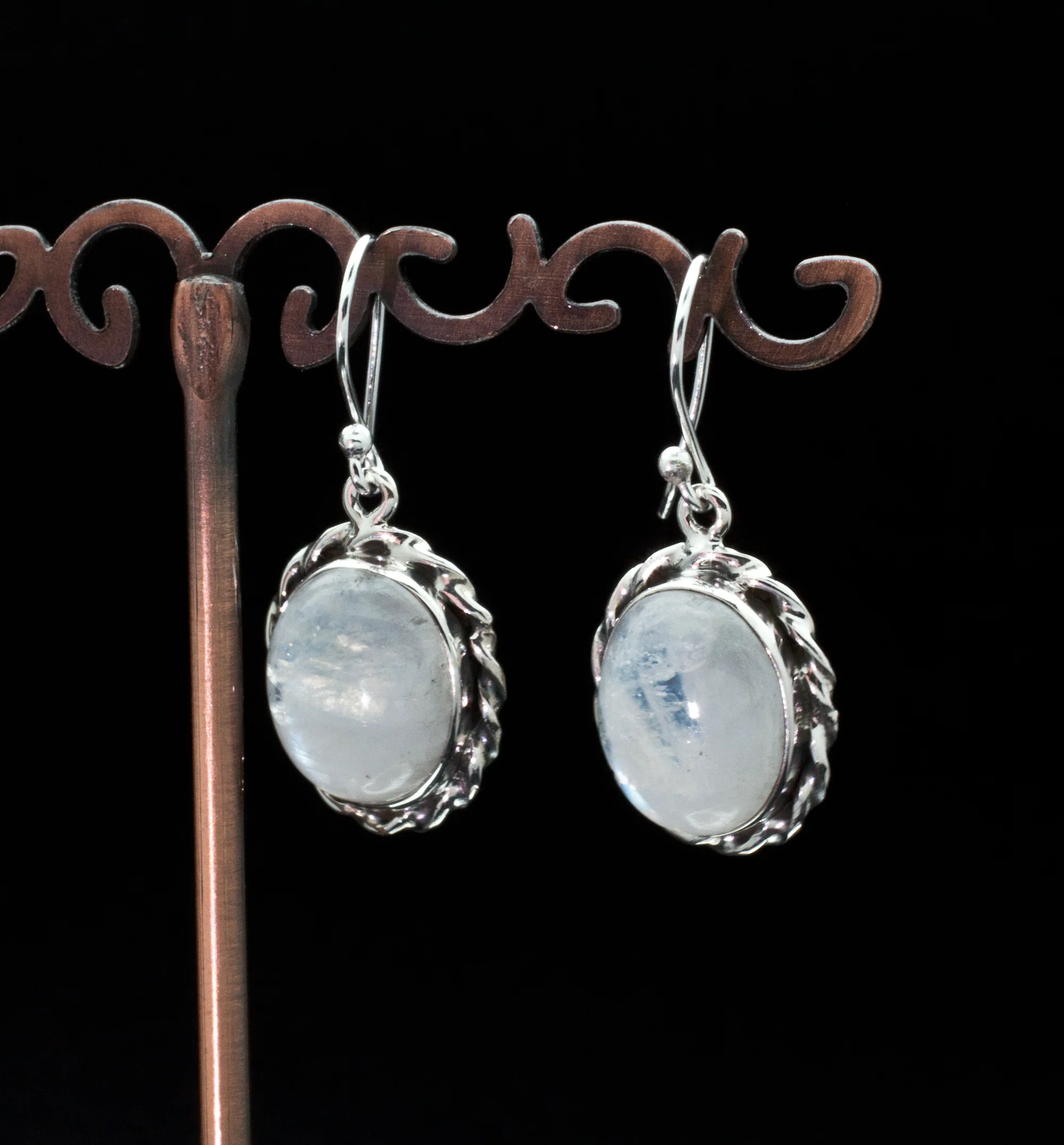 Sterling Silver Moonstone Earrings - Image 2