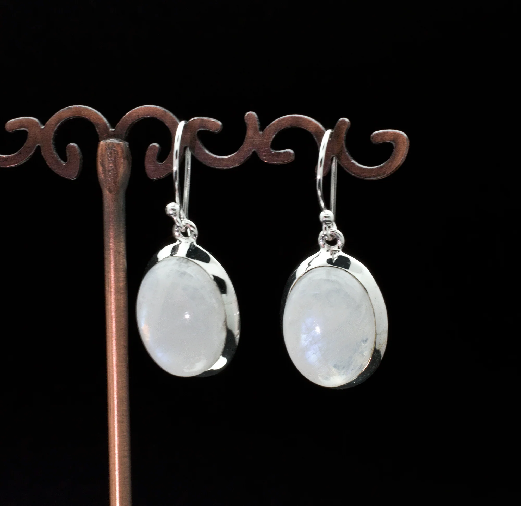 Sterling Silver Moonstone Earrings - Image 2