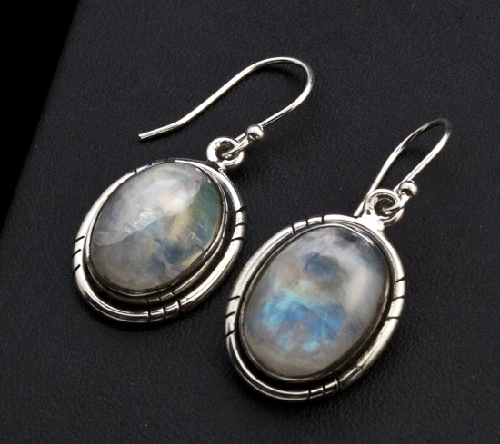 Sterling Silver Moonstone Earrings - Image 2
