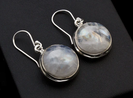Sterling Silver Moonstone Earrings - Image 2