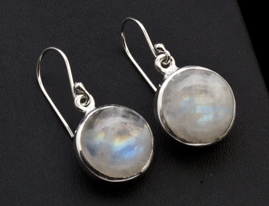 Sterling Silver Moonstone Earrings - Image 2