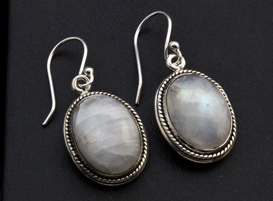 Sterling Silver Moonstone Earrings - Image 2
