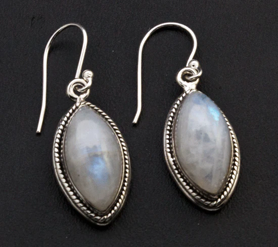 Sterling Silver Moonstone Earrings - Image 2