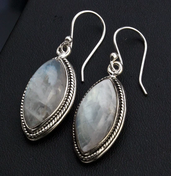 Sterling Silver Moonstone Earrings - Image 2
