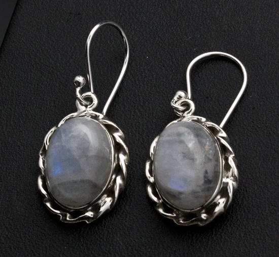 Sterling Silver Moonstone Earrings - Image 2