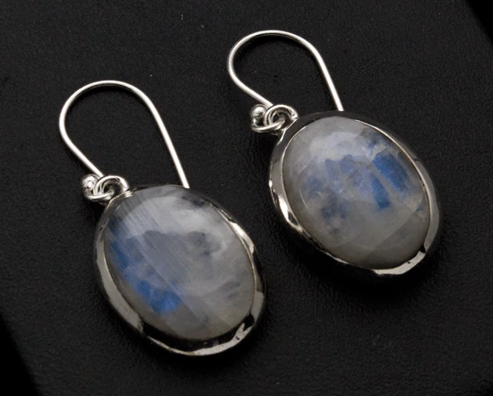 Sterling Silver Moonstone Earrings - Image 2