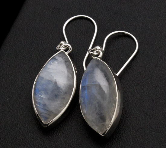 Sterling Silver Moonstone Earrings - Image 2