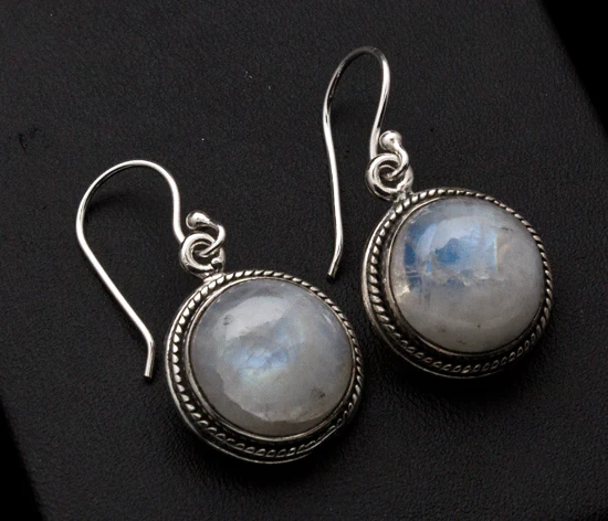 Sterling Silver Moonstone Earrings - Image 2