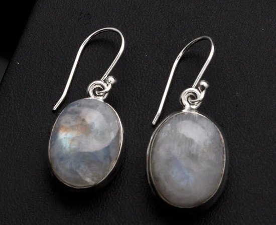 Sterling Silver Moonstone Earrings - Image 2