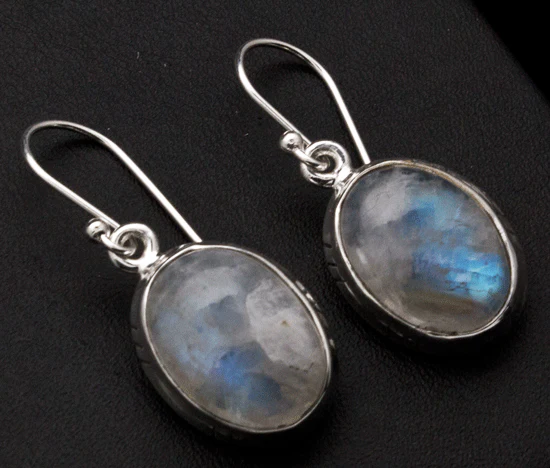 Sterling Silver Moonstone Earrings - Image 2