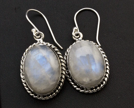 Sterling Silver Moonstone Earrings - Image 2