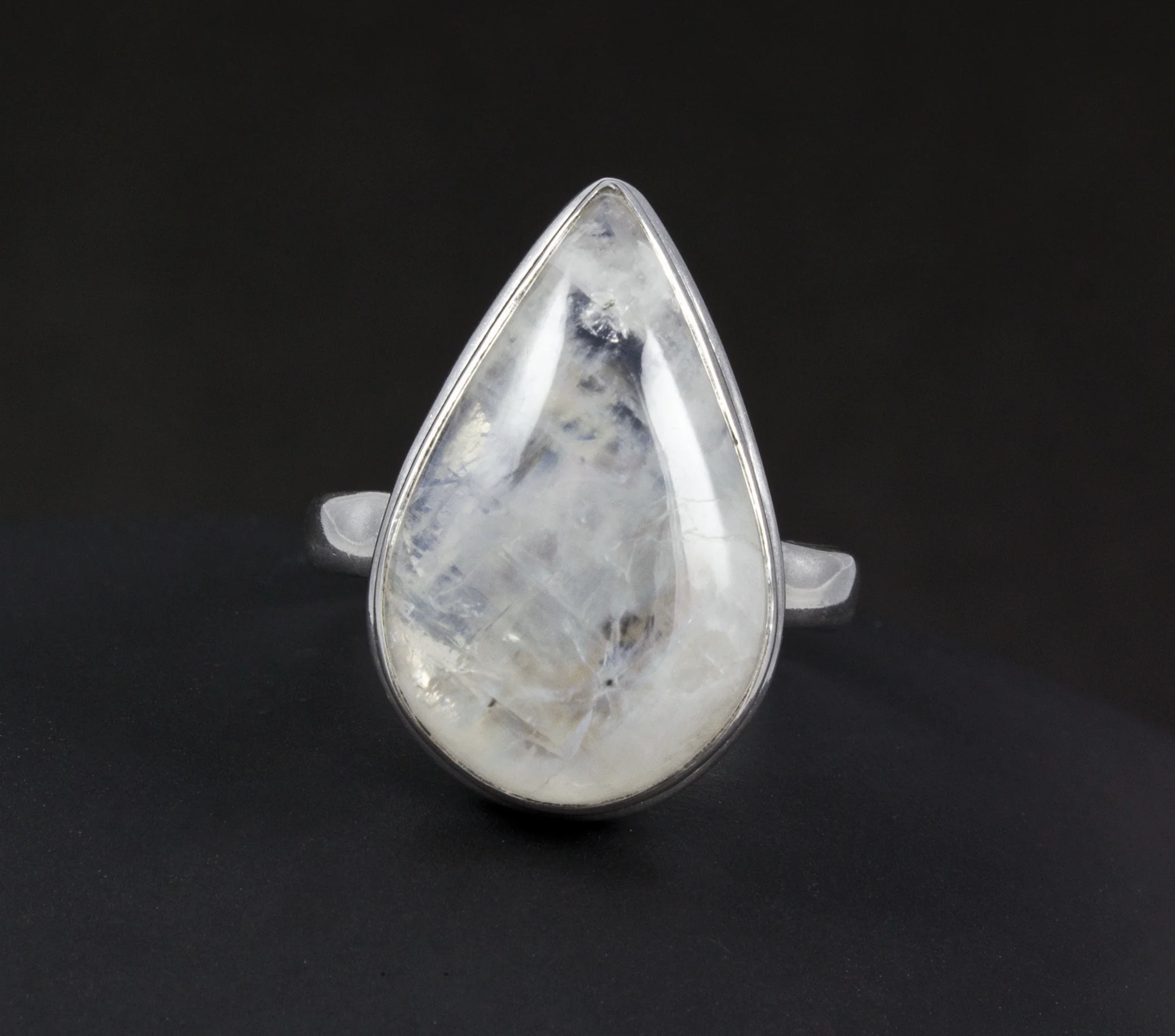 Sterling Silver Moonstone Ring Size 9 - Image 2