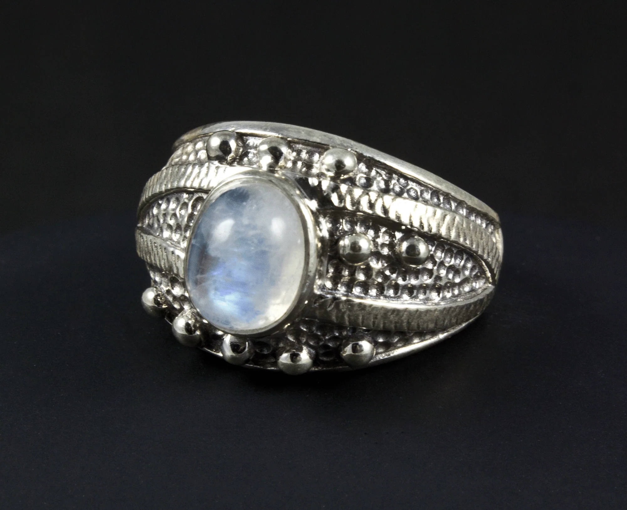 Sterling Silver Moonstone Ring Size 10 - Image 2