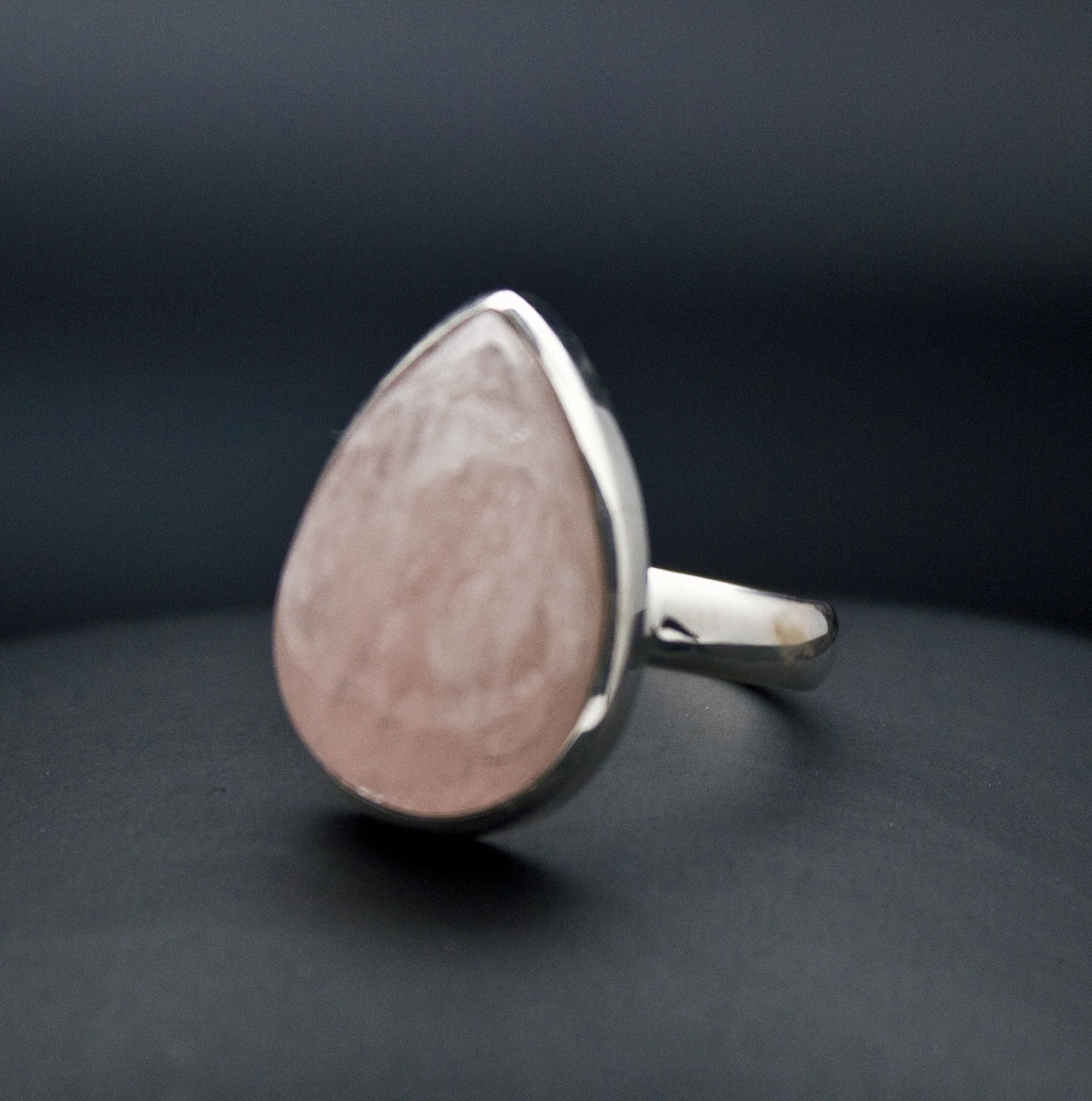 Sterling Silver Morganite Ring Size 10 - Image 2