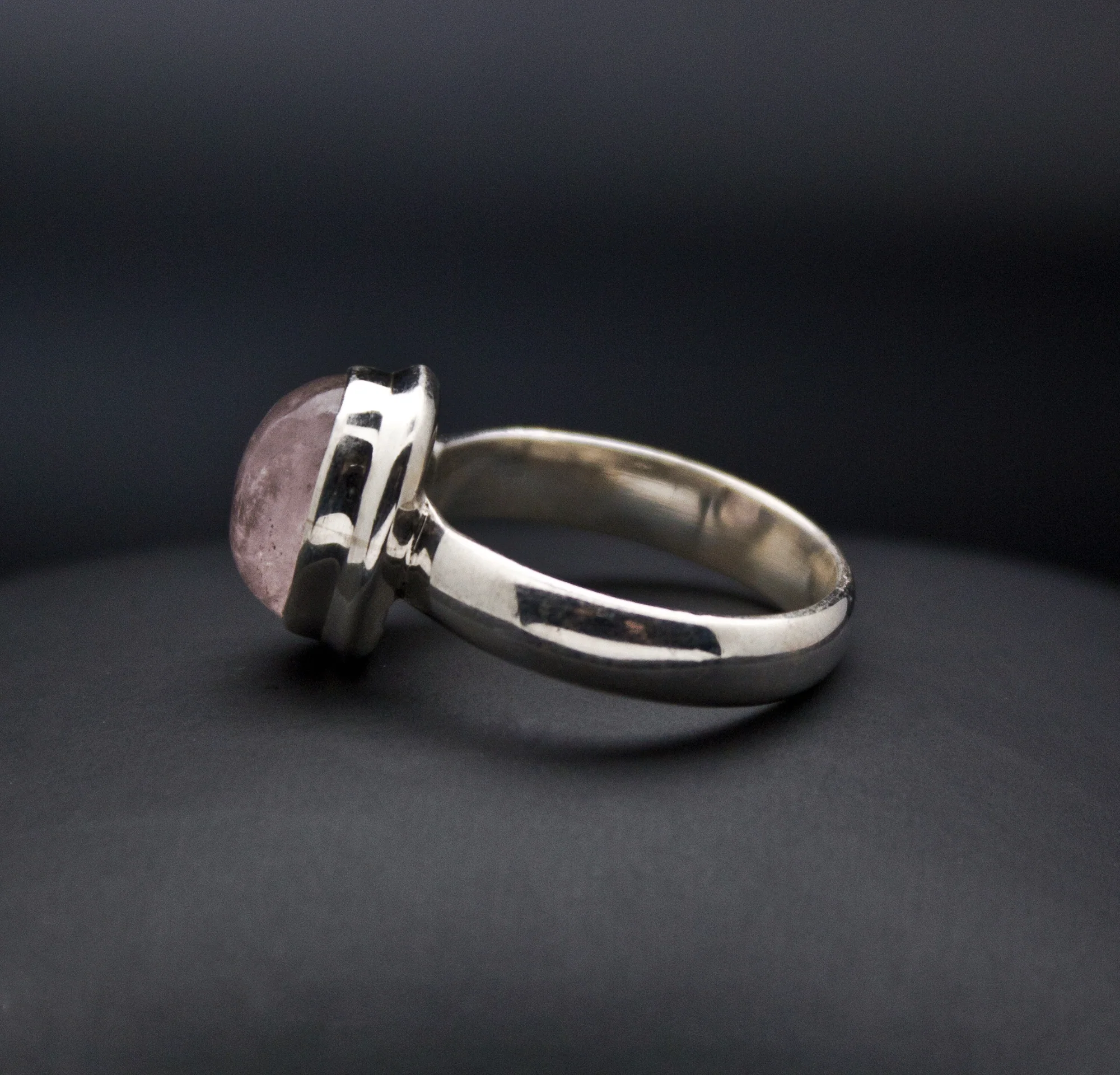 Sterling Silver Morganite Ring Size 7 - Image 3