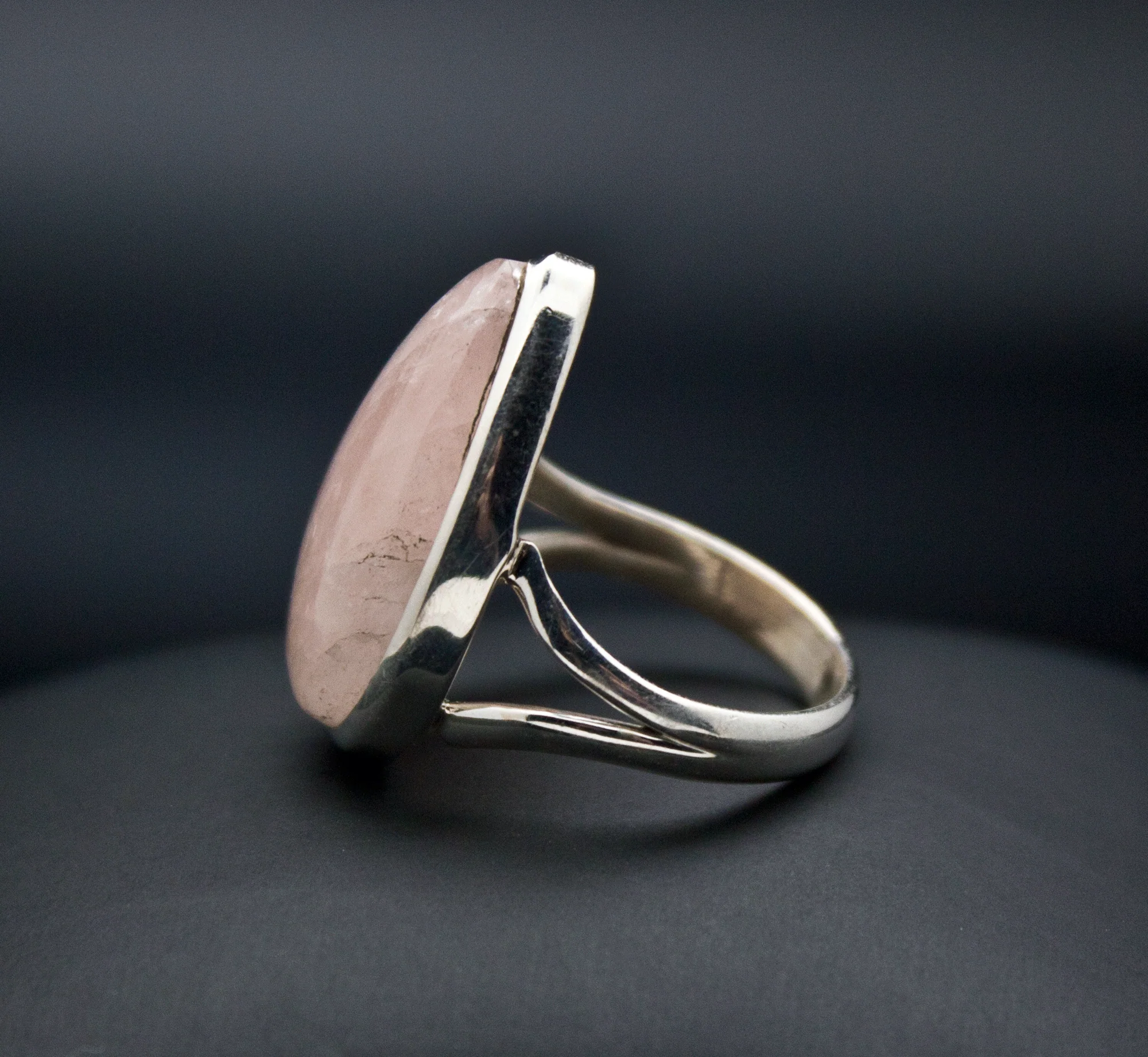 Sterling Silver Morganite Ring Size 8 - Image 2