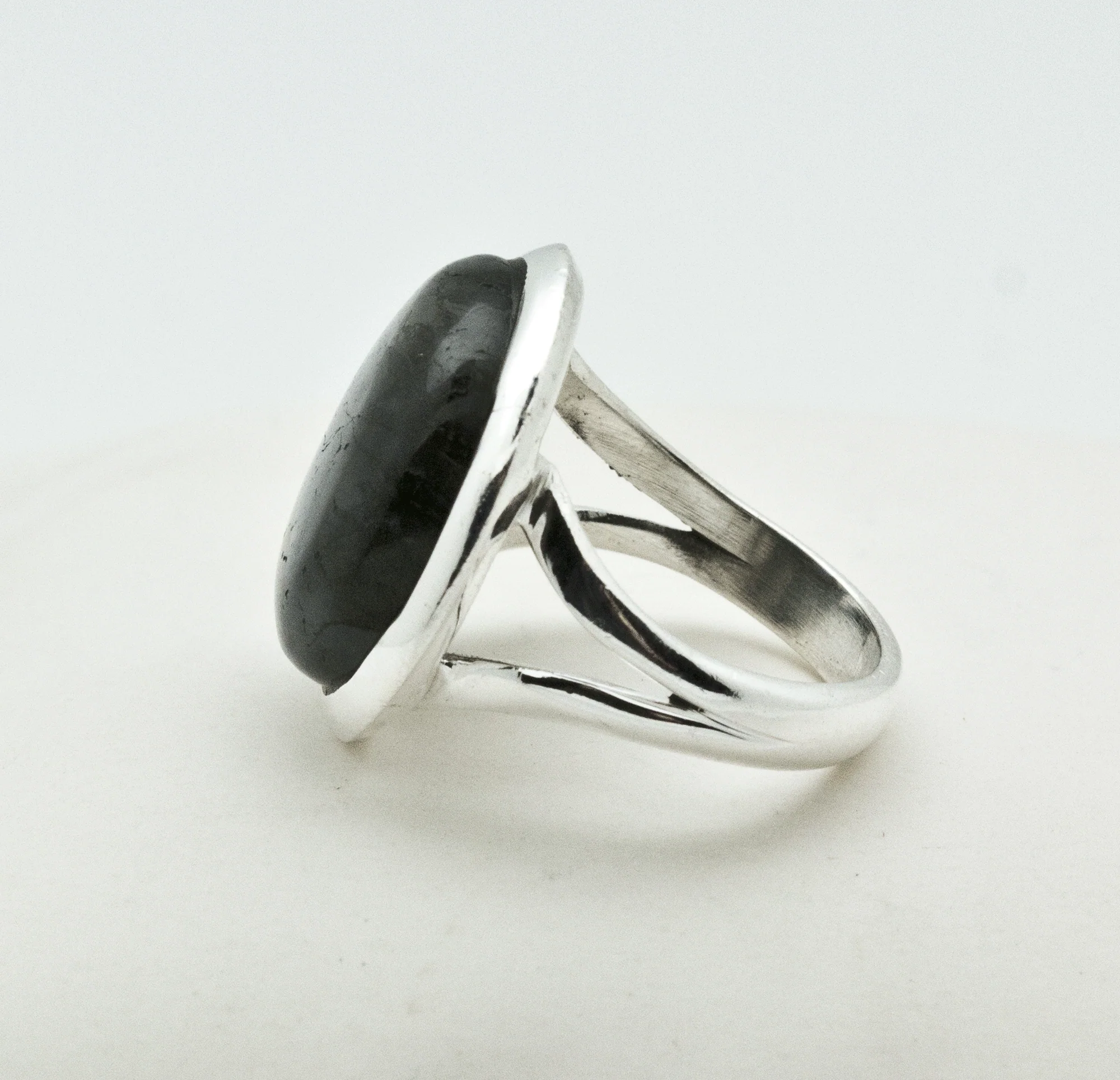 Sterling Silver Moss Agate Ring Size 6 - Image 3