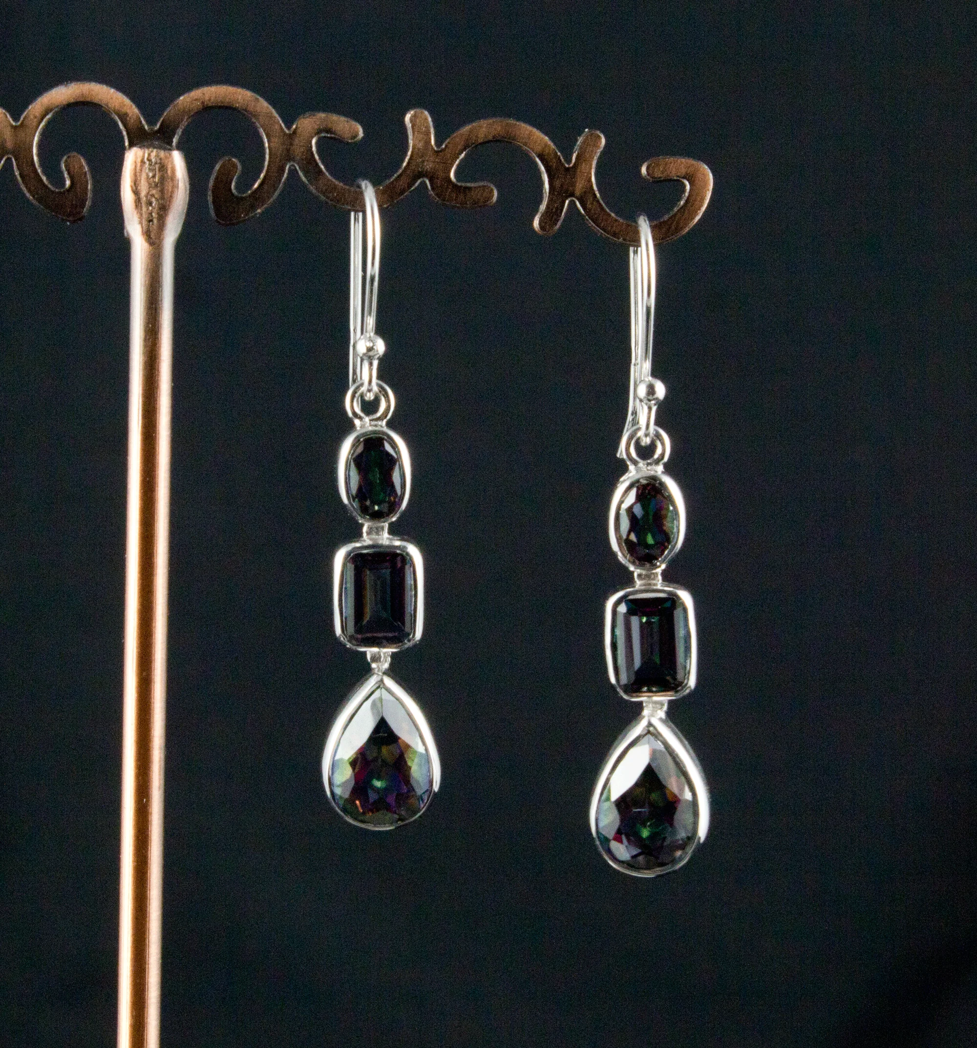 Sterling Silver Mystic Quartz Earrings - Image 2