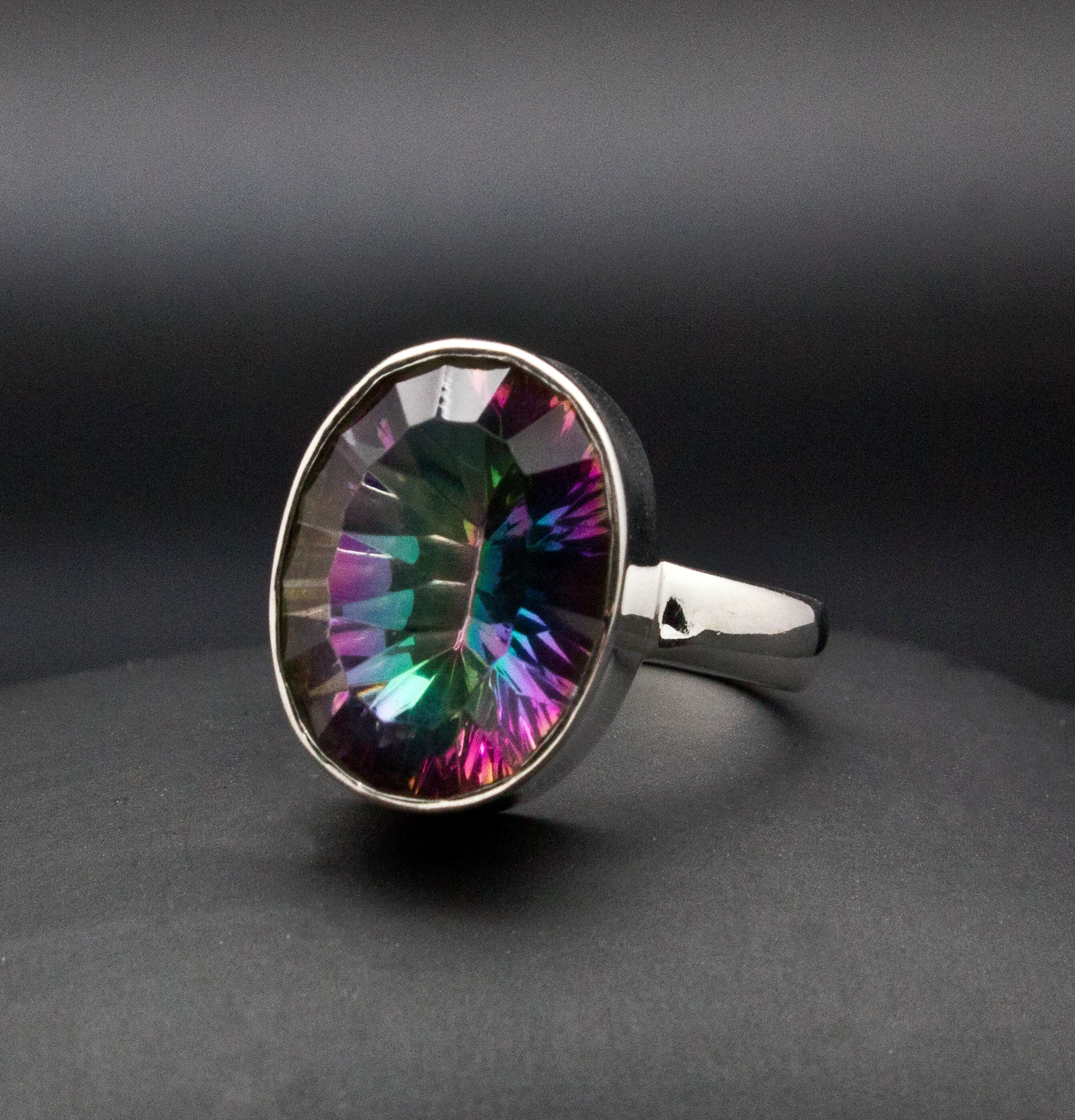 Sterling Silver Mystic Topaz Ring Size 7 - Image 2