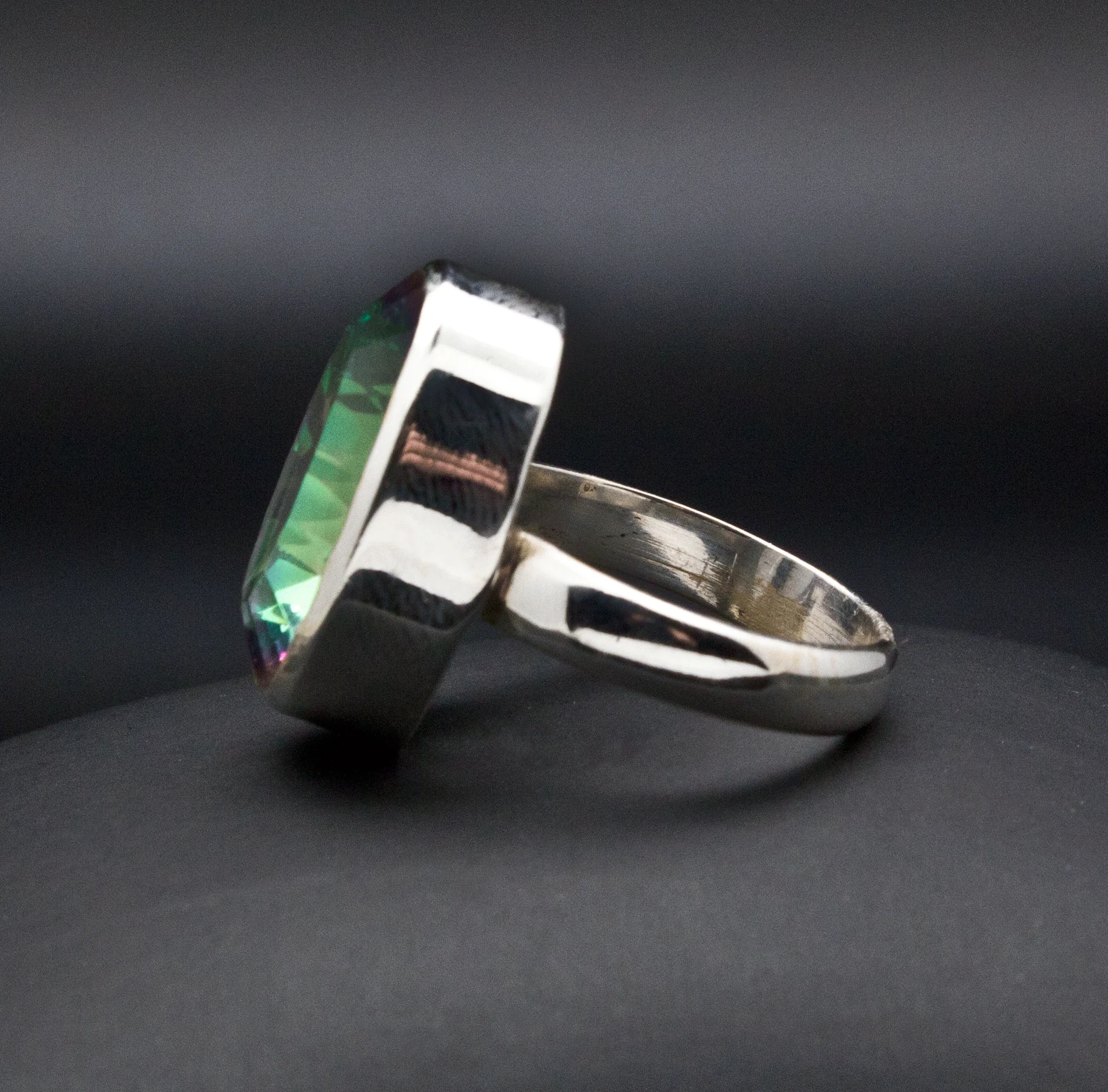 Sterling Silver Mystic Topaz Ring Size 7 - Image 3