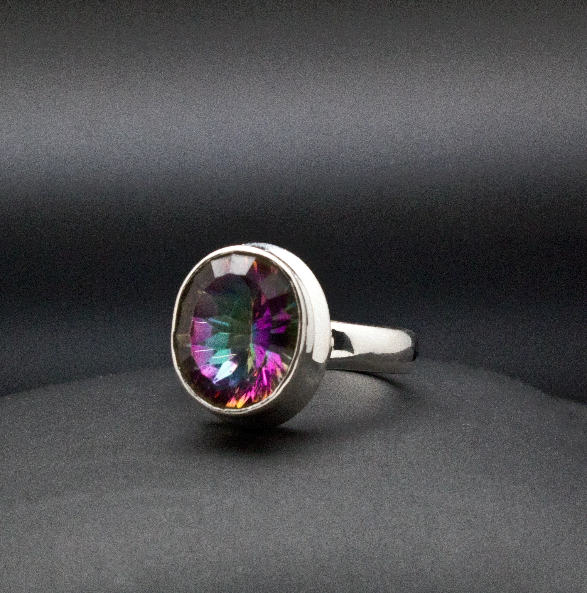 Sterling Silver Mystic Topaz Ring Size 5 - Image 2