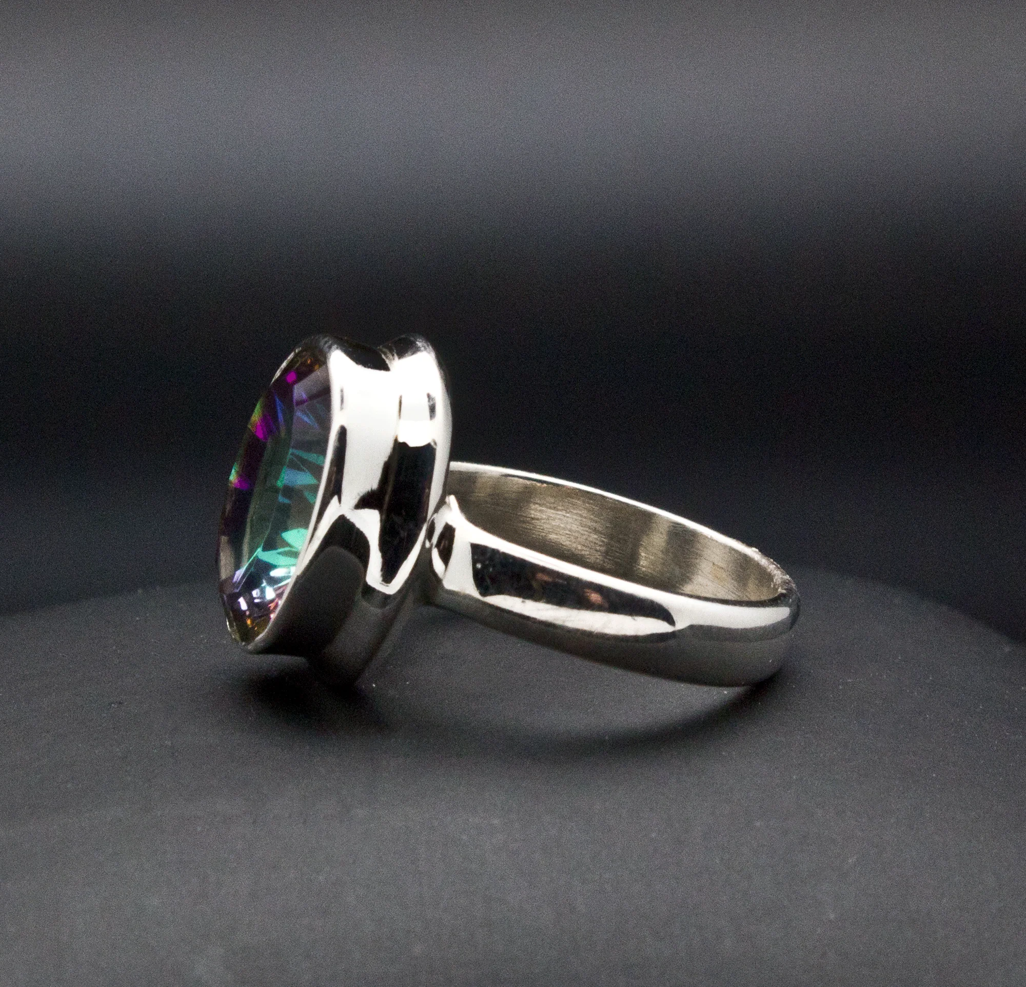 Sterling Silver Mystic Topaz Ring Size 5 - Image 2
