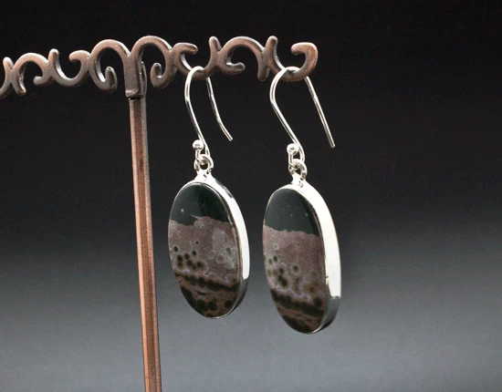 Sterling Silver Ocean Jasper Earring - Image 2