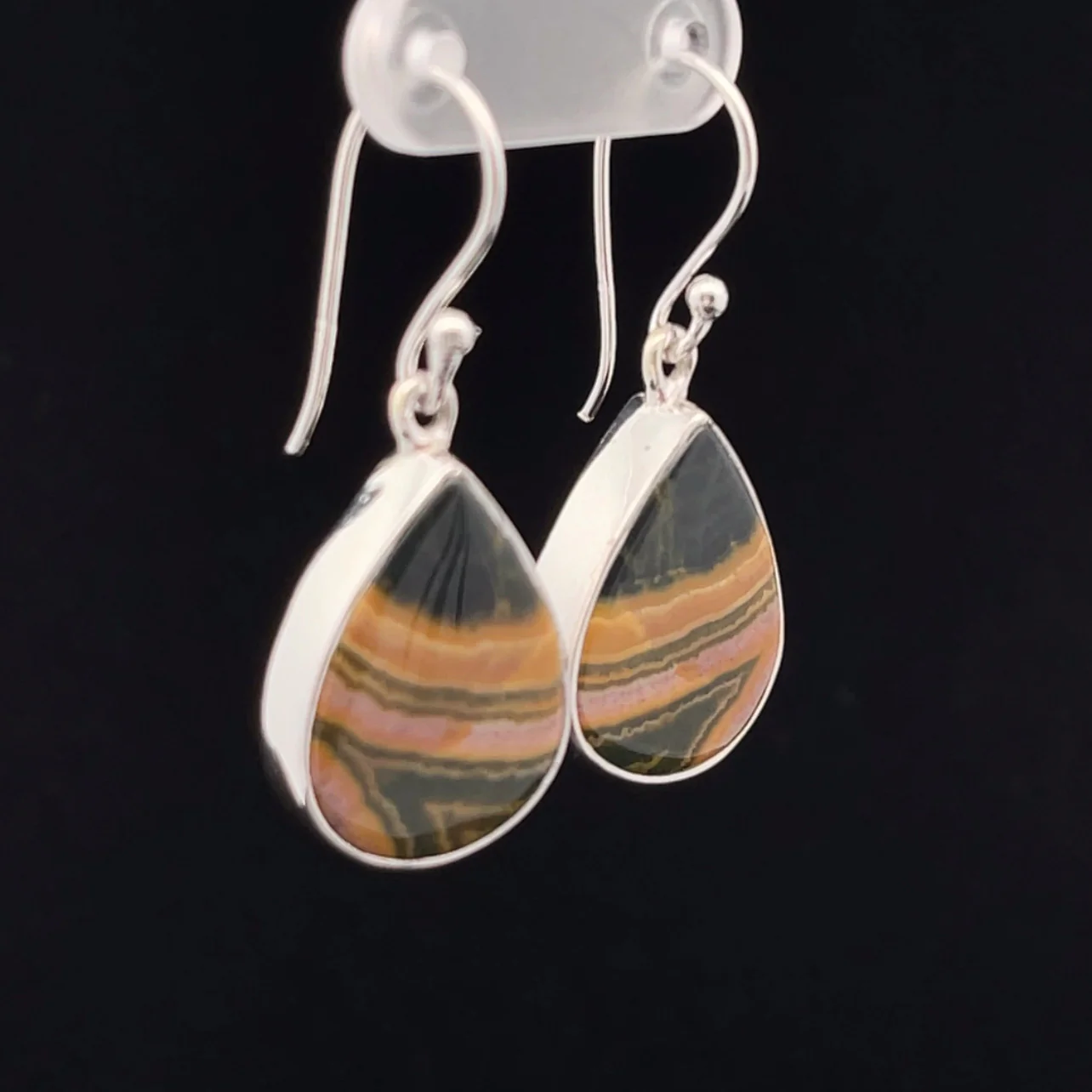 Sterling Silver Ocean Jasper Earrings - Image 2