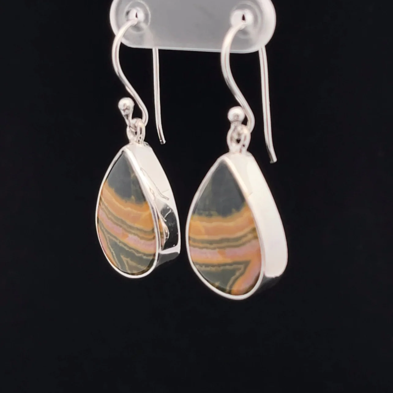 Sterling Silver Ocean Jasper Earrings - Image 3