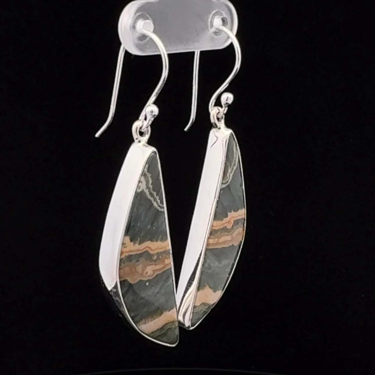 Sterling Silver Ocean Jasper Earrings - Image 2