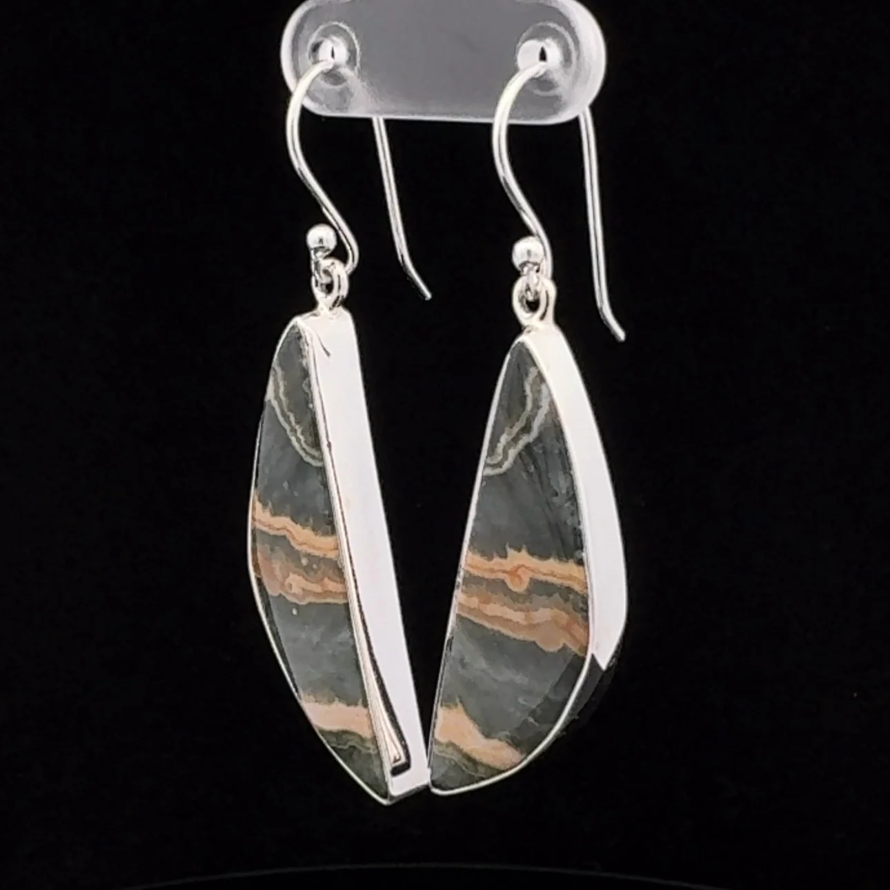 Sterling Silver Ocean Jasper Earrings - Image 3