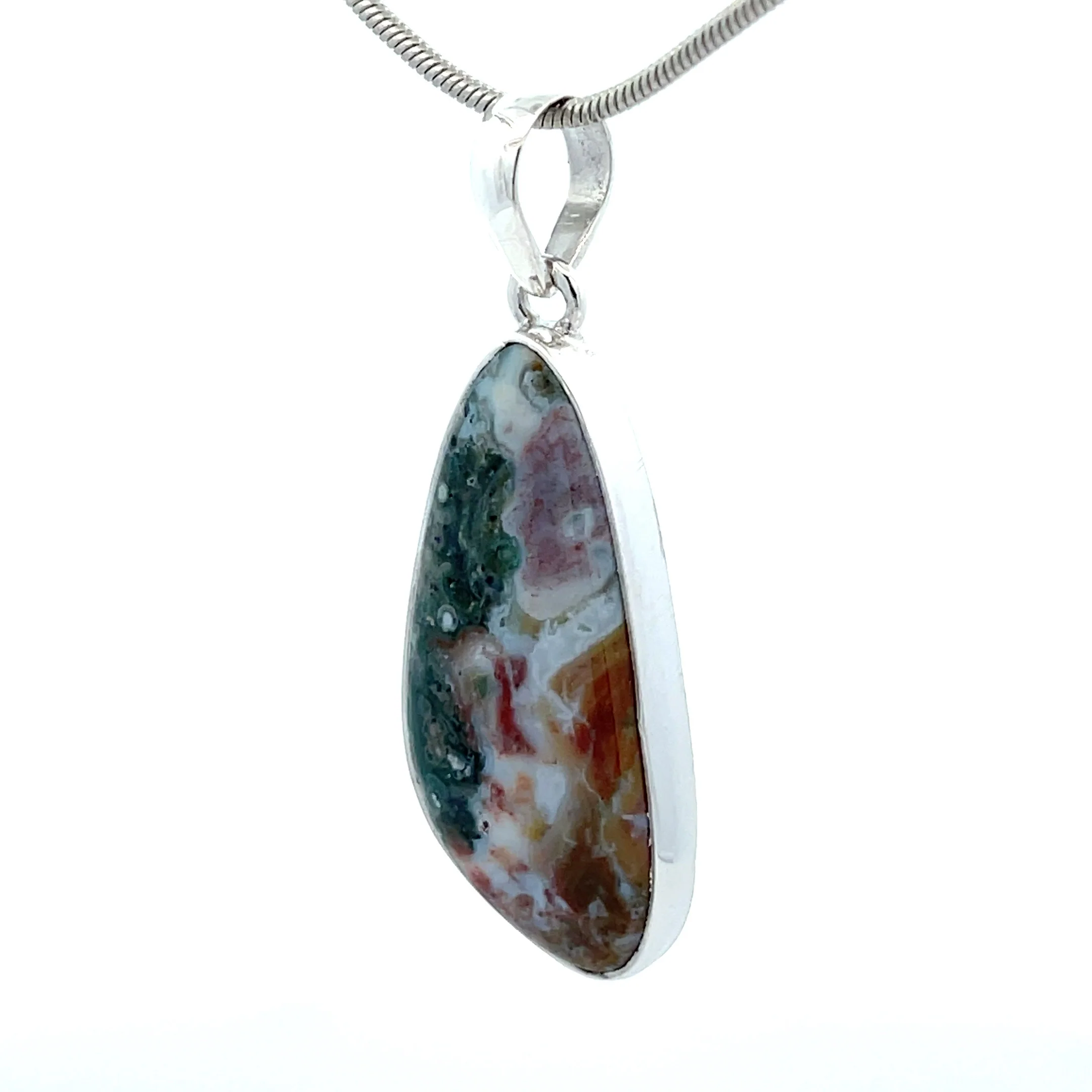 Sterling Silver Ocean Jasper Pendant - Image 2