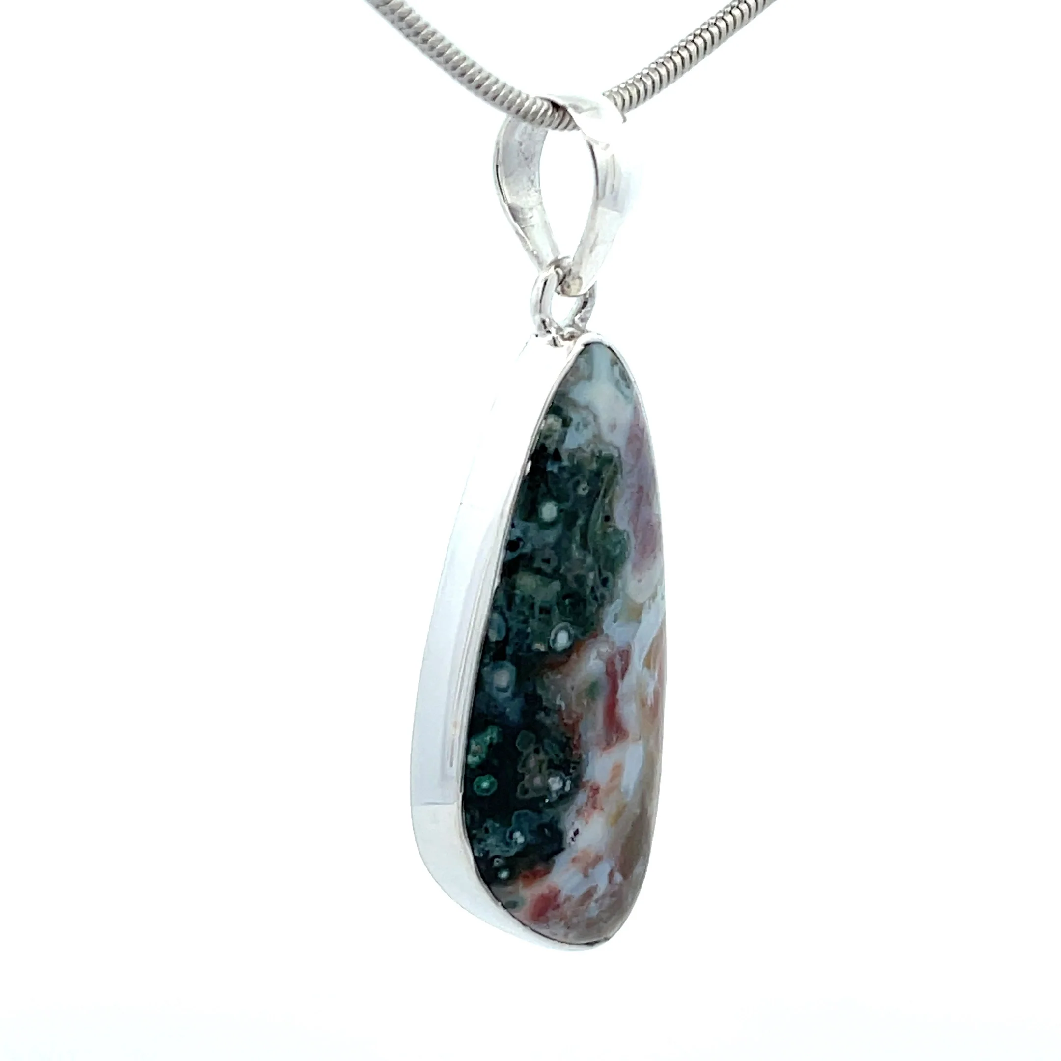 Sterling Silver Ocean Jasper Pendant - Image 3